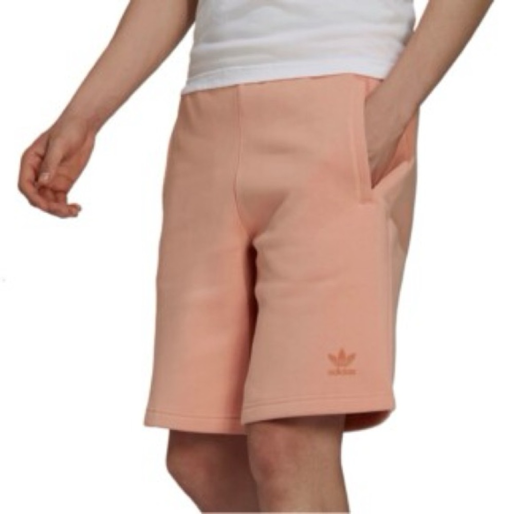 NWOT - Adidas Original’s Men's Coral Pink Athletic Shorts Sz Medium Trefoil Logo